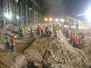 إصلاح عطل محطة كهرباء غرب...