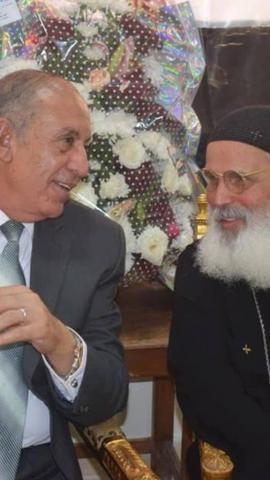 القس بنيامين مع اللواء أحمد عبد الله