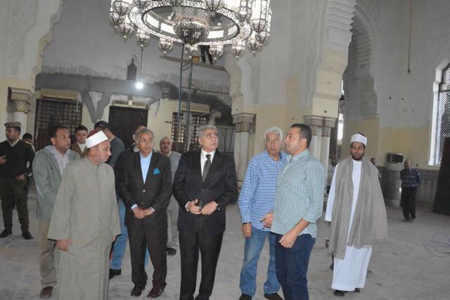 محافظ المنيا يتابع تطوير وصيانة مسجد الفولي