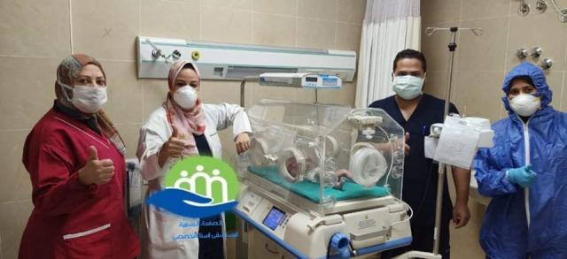 نجاح الولادة القيصرية الـ 12 لأم مصابة بفيروس كورونا بمستشفي العزل بإسنا