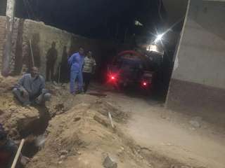 كسر فى ماسورة مياه يتسبب...