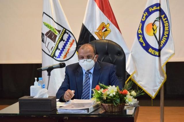 الدكتور منصور حسن ،رئيس جامعة بنى سويف