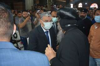 محافظ المنيا  يشهد صلاة الجنازة...