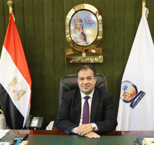 الدكتور أحمد عكاوى ،رئيس جامعة جنوب الوادي