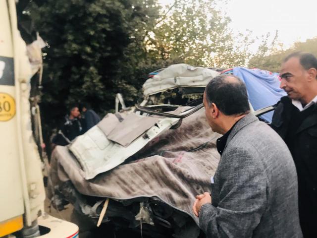 محافظ أسيوط يتفقد موقع الحادث