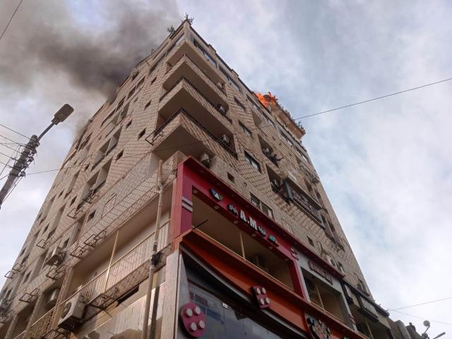 حريق بأحد الفنادق