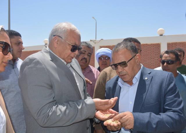 محافظ الوادي الجديد يتفقد جاهزية صوامع الخارجة