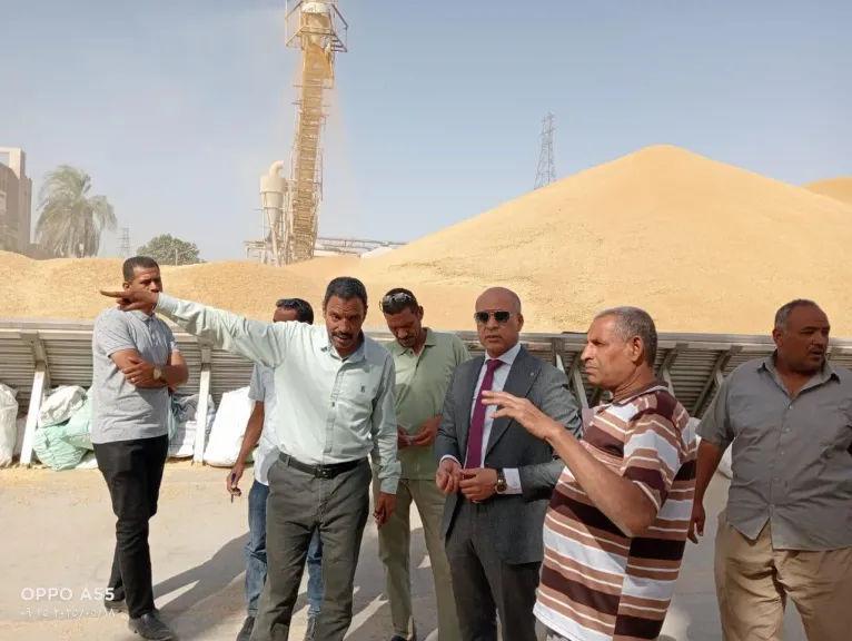 وكيل تموين قنا يتابع توريد القمح
