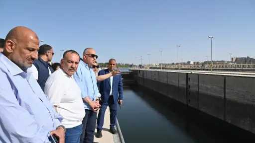 وزير الري ومحافظ أسيوط يتفقدان...
