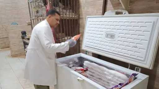 ضبط 47 كجم لحوم مصنعة...