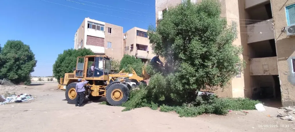 حملات نظافة وتجميل مكثفة في أحياء مدينة الخارجة