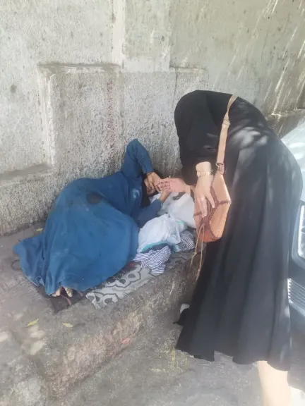 انقاذ سيدة مجهولة الهوية