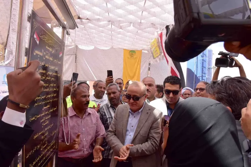 محافظ الأقصر يفتتح محطة رفع صرف صحي نجع أبو مسلم