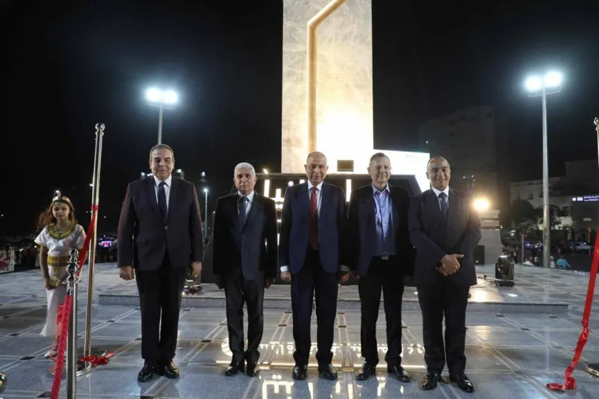 محافظ المنيا يفتتح ميدان النيل بعد تطويره