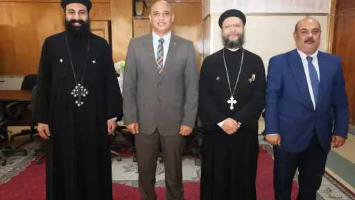 وفد من ”مطرانية قنا ”...