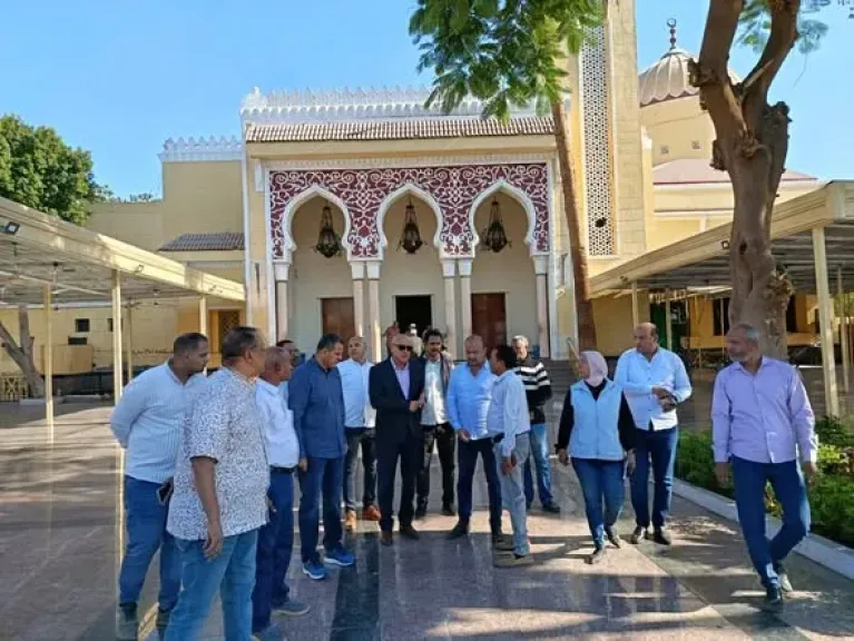 محافظ الأقصر يتفقد أعمال تطوير مسجد السيد يوسف