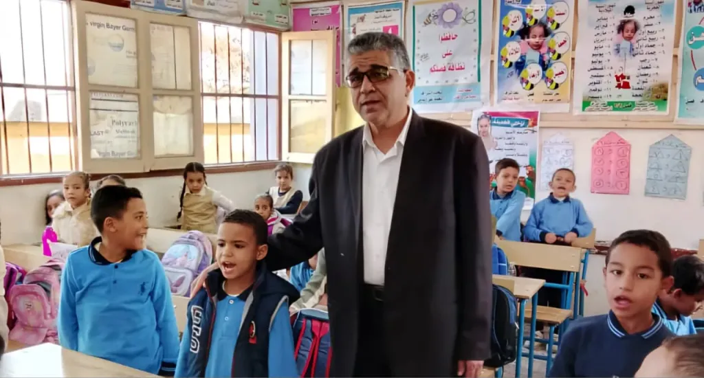 "أبوعايد " يتفقد مدرسة المحطة الابتدائية بـ أبوتشت