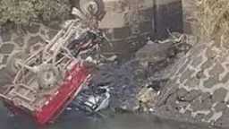 5 مصابين في انقلاب تروسيكل...