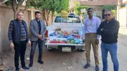 التحفظ على 500 عبوة مواد...